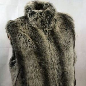 BlassPort SZ  XLarge Faux Fur Cardigan Vest Sleeveless Jacket Coat Reversible